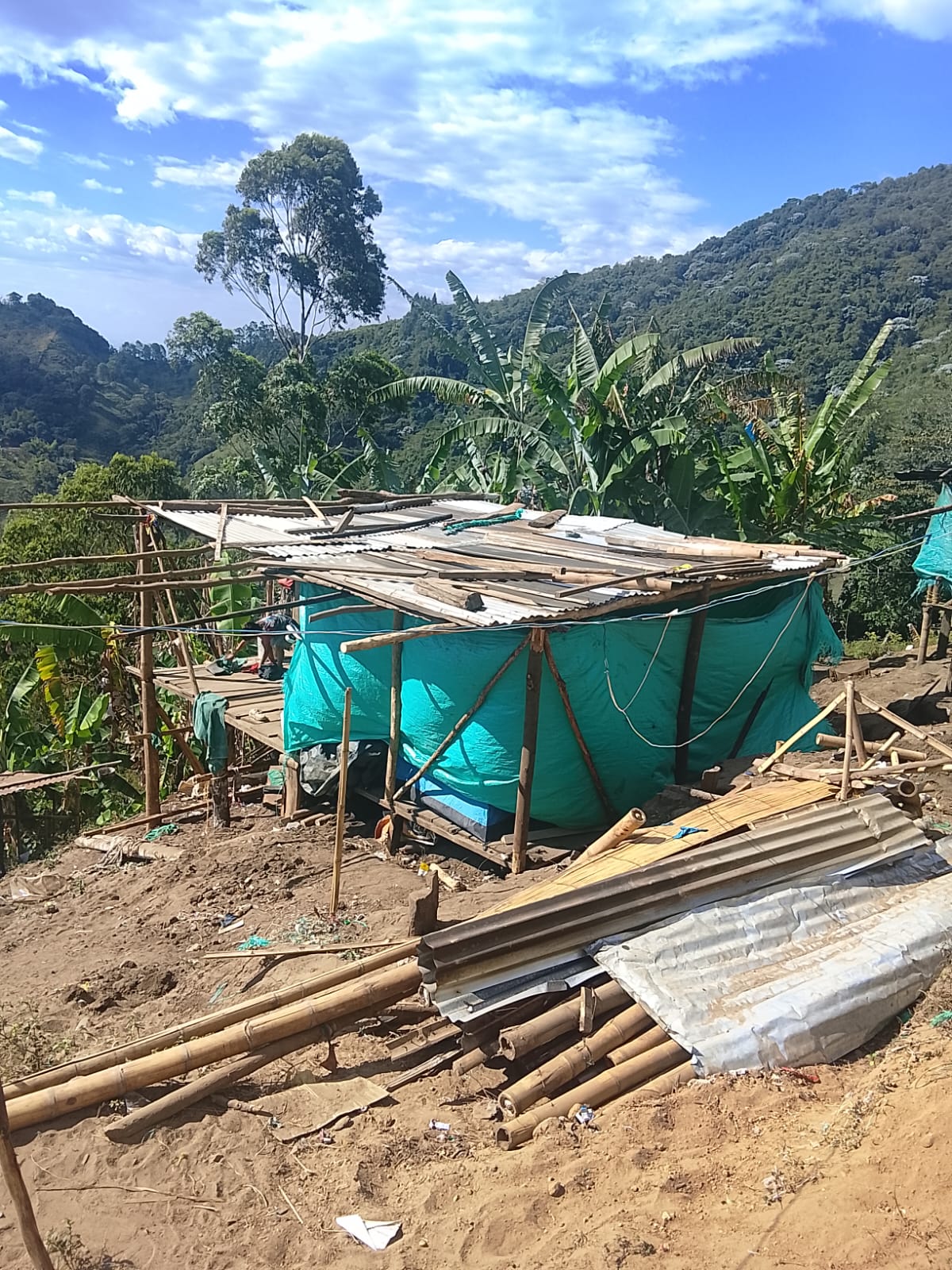 Vivienda colapsada tras el sismo
